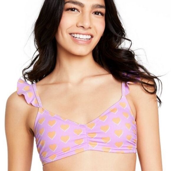 Stoney Clover Lane x Target Lavender Flutter Strap 2 Piece Bikini Top Bottom S - Picture 3 of 13